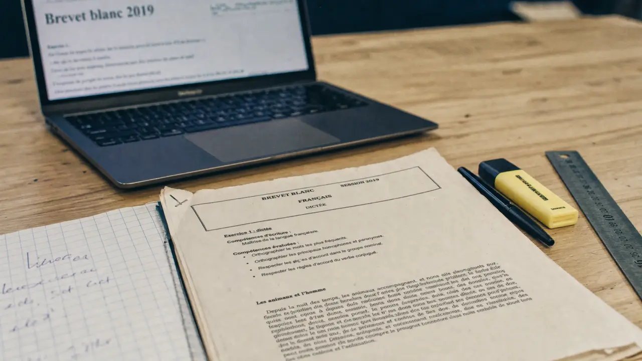 Brevet blanc 2019 : sujet et corrigé sur table, papier et surligneur