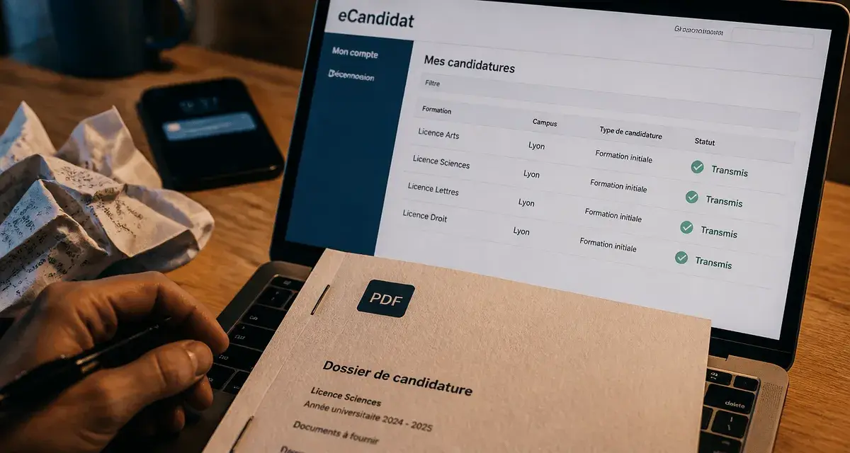 ecandidat université toulon : dossier transmis en ligne