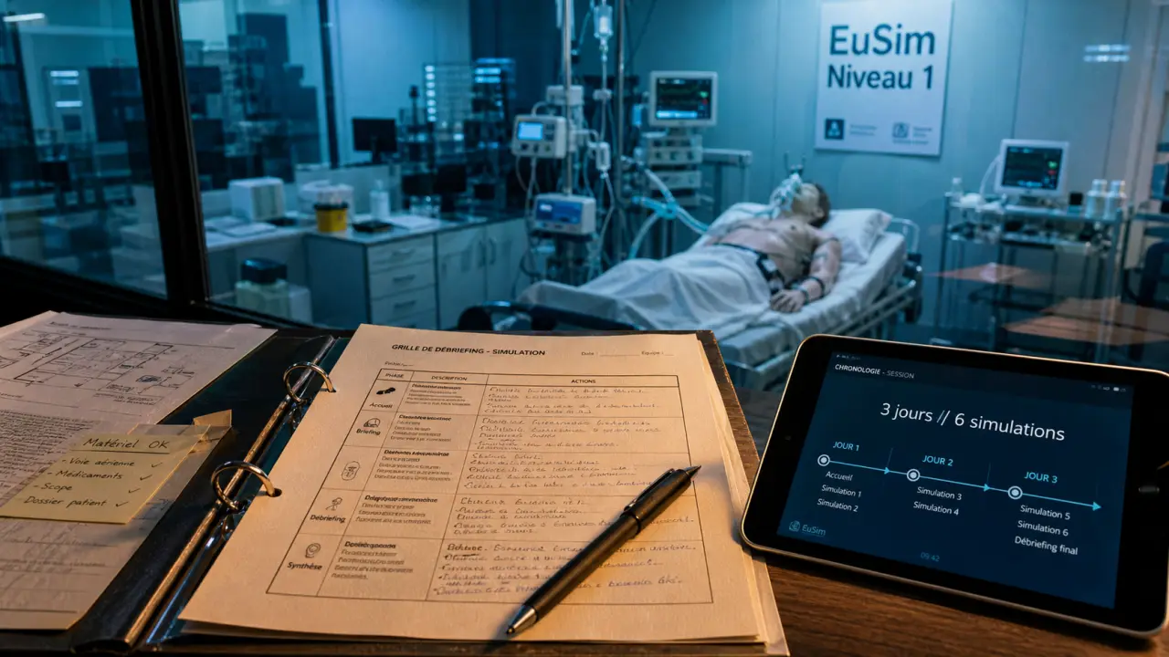 Formation eusim toulon : 3 jours, 6 simulations en centre de simulation médicale
