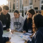 Université toulon : étudiants échange au campus