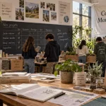 Collège Montessori, intérieur d’atelier école et apprentissage autonome
