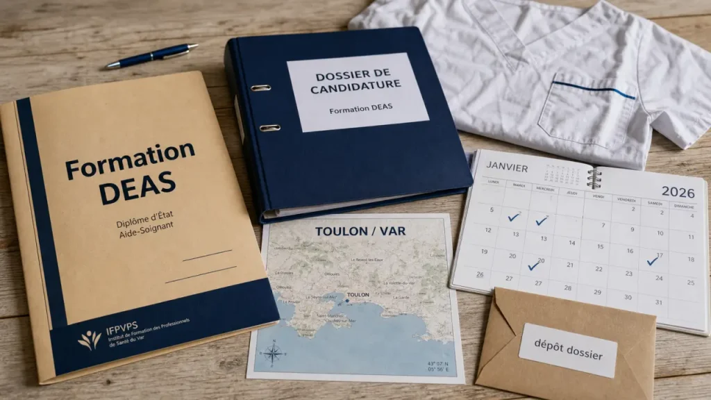 Formation aide-soignante à Toulon : 1540 heures, admission sur dossier et financement à anticiper