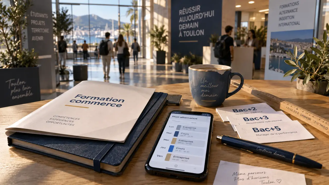 Formation commerce Toulon : alternance et niveaux
