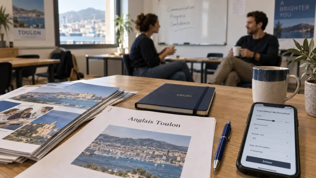 Formation d&rsquo;anglais à Toulon : niveau, budget et CPF, comment trancher