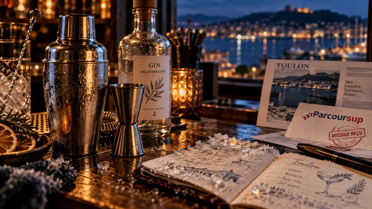 formation barman toulon : diplôme ou pratique accompagnée, shaker et jigger sur bar