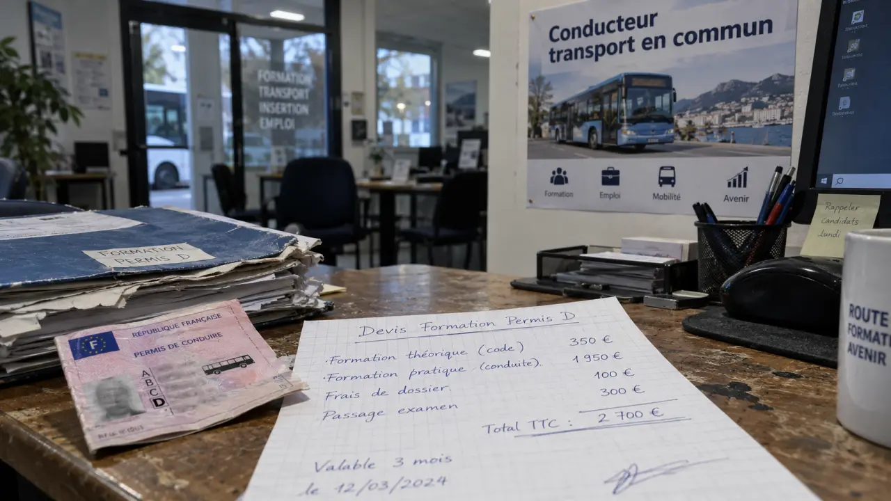 Formation chauffeur de bus Toulon : permis D, FIMO et titre professionnel en agence