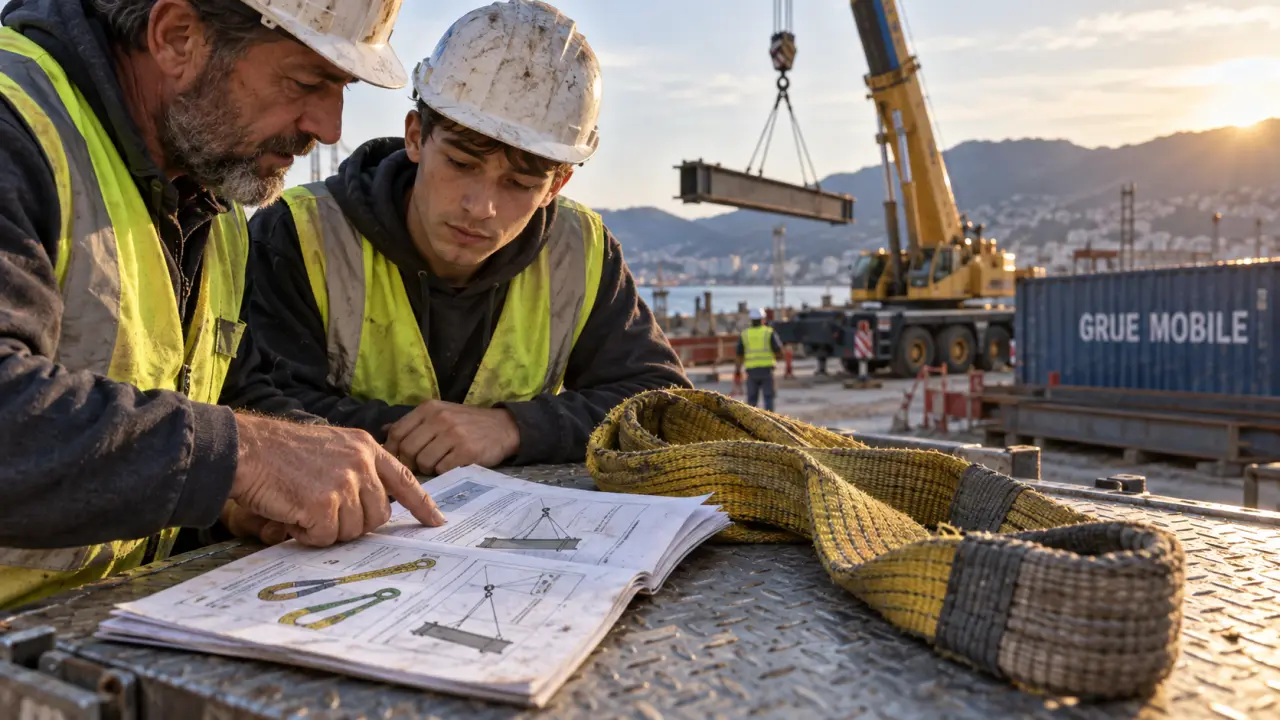 Formation grutier Toulon : CACES grue mobile, apprentis et grue en chantier